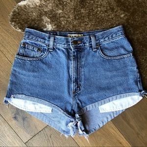 VINTAGE LL Bean high rise cutoff denim shorts sz26
